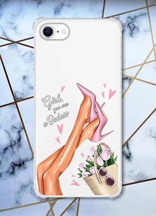 Чохол з потовщеними кутами на iphone 7/ 7s/ 8/ 8s :: ніжки (принт 62)
