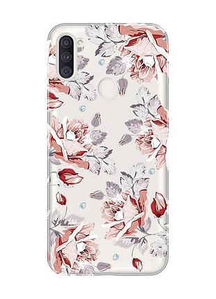 Прозорий чохол на samsung galaxy a11 :: фон троянди (принт 273)