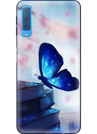 Чохол силіконовий з картинкою на samsung galaxy a7 2018 (a750) (метелик)