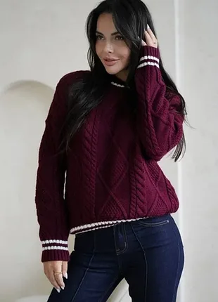 Свитер willow one size бордовый 2