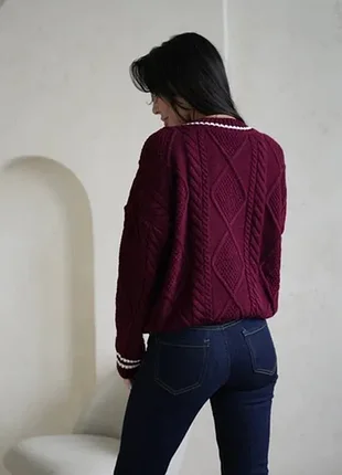 Свитер willow one size бордовый 3
