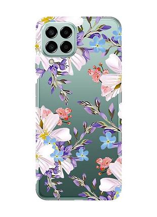 Прозрачный чехол на samsung galaxy m33 5g :: цветочный рисунок (принт 272)