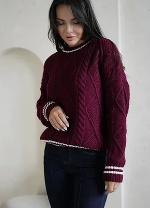 Свитер willow one size бордовый 6