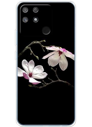 Чехол силиконовый с картинкой на realme narzo 50a (цветок, монголия)