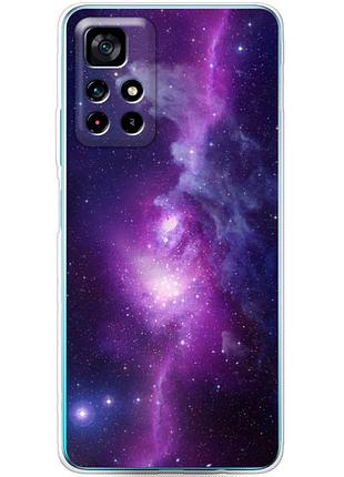 Чехол силиконовый с картинкой на xiaomi poco m4 pro 5g (космос)