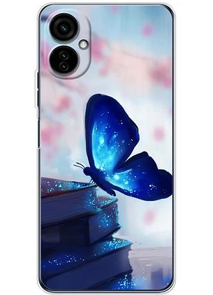Чехол силиконовый с картинкой на tecno camon 19 neo (бабочка)