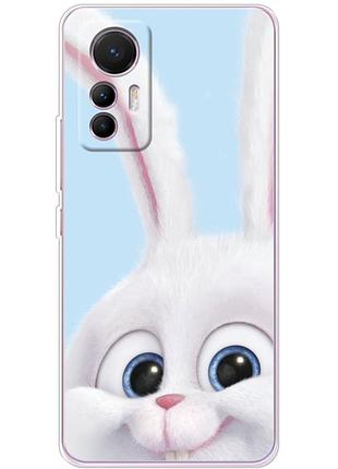 Чохол силіконовий з картинкою на xiaomi 12 lite (кролик сніжок)