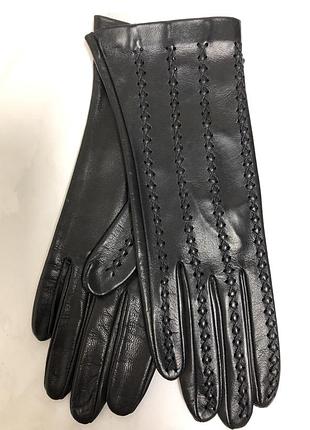 Перчатки женские без подкладки 8"/22 см