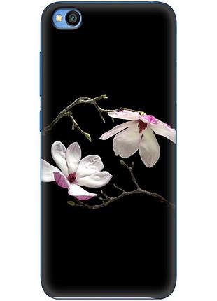 Чехол силиконовый с картинкой на xiaomi redmi go (цветок, монголия)