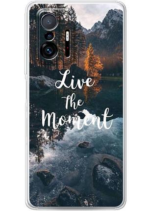 Чехол силиконовый с картинкой на xiaomi 11t pro (природа, озеро в горах)