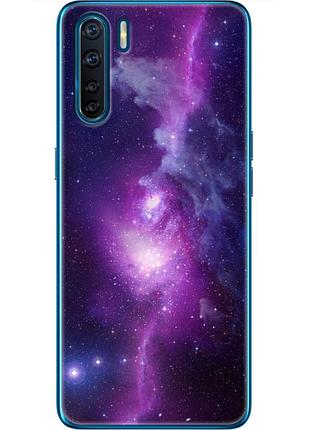 Чехол силиконовый с картинкой на oppo a91 (космос)