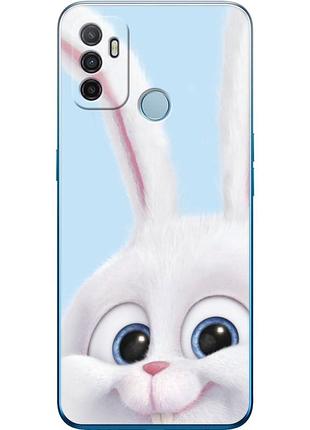 Чехол силиконовый с картинкой на oppo a53 (кролик снежок)