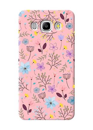 Матовий чохол з рожевими боками на samsung galaxy j5(2016) j510 :: квітковий фон (принт 267)