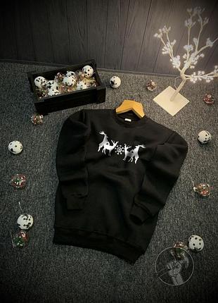 Стильный мужской новогодний свитшот кофта толстовка с оленями