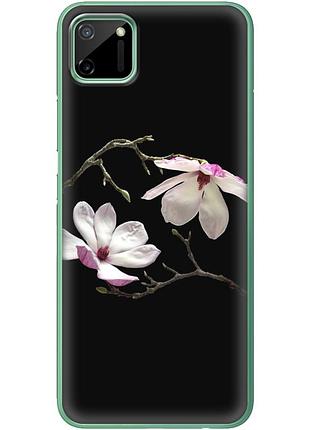 Чехол силиконовый с картинкой на realme c11 (цветок, монголия)