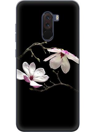 Чехол силиконовый с картинкой на xiaomi pocophone f1 (цветок, монголия)