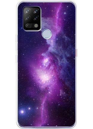 Чехол силиконовый с картинкой на tecno pova (космос)