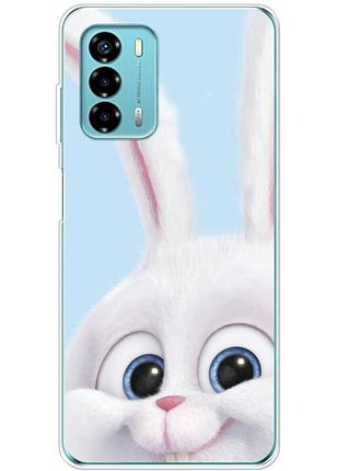 Чехол силиконовый с картинкой на zte blade v40 vita (кролик снежок)