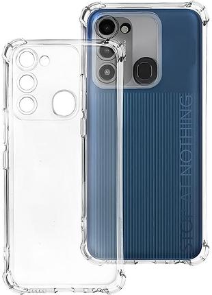 Прозорий чохол з потовщеними кутами на tecno spark go 2022