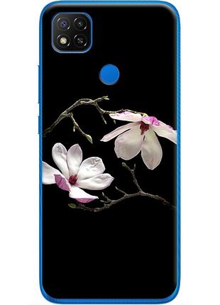 Чохол силіконовий з картинкою на xiaomi redmi 9c (квітка, манголія)