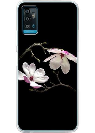 Чохол силіконовий з картинкою на zte blade a71 (квітка, манголія)