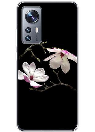 Чехол силиконовый с картинкой на xiaomi 12 (цветок, монголия)