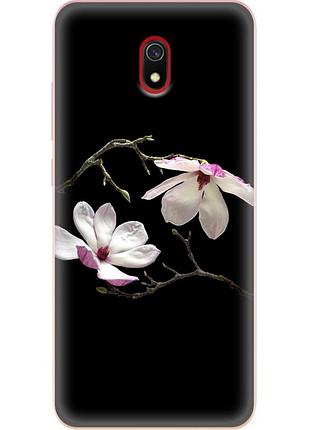 Чехол силиконовый с картинкой на xiaomi redmi 8a (цветок, монголия)