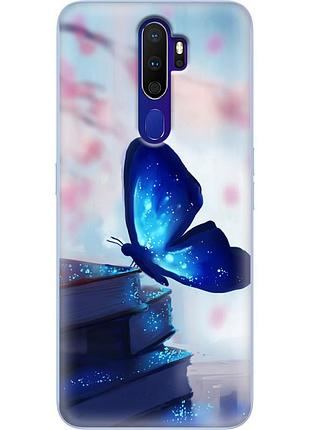 Чохол силіконовий з картинкою на oppo a9 2020 (метелик)