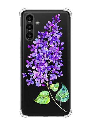 Чехол с утолщёнными углами для samsung galaxy a04s/a13 5g :: веточка сирени (принт 280)
