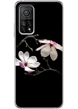 Чехол силиконовый с картинкой на xiaomi mi 10t pro (цветок, монголия)