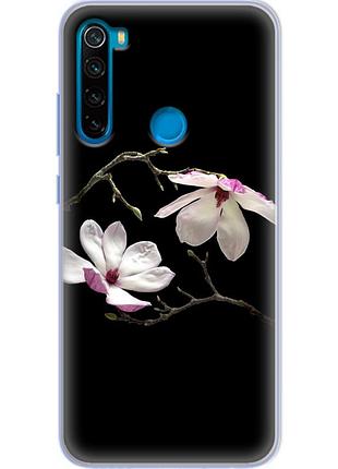 Чехол силиконовый с картинкой на xiaomi redmi note 8 (цветок, монголия)