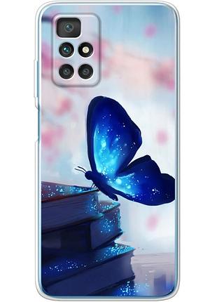 Чохол силіконовий з картинкою на xiaomi redmi 10 (метелик)