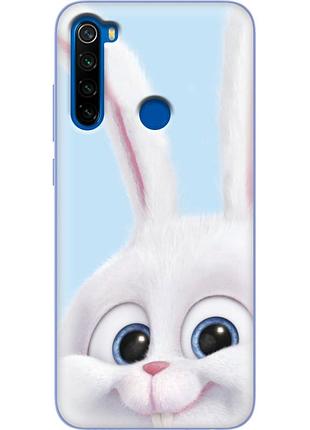 Чохол силіконовий з картинкою на xiaomi redmi note 8t (кролик сніжок)