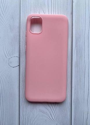 Силиконовый матовый чехол на samsung galaxy a04e / a042 розовый