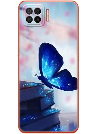 Чохол силіконовий з картинкою на oppo a73 (метелик)