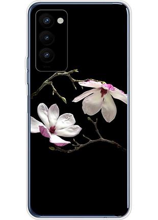 Чохол силіконовий з картинкою на tecno camon 18 (квітка, манголія)