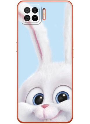 Чехол силиконовый с картинкой на oppo a73 (кролик снежок)