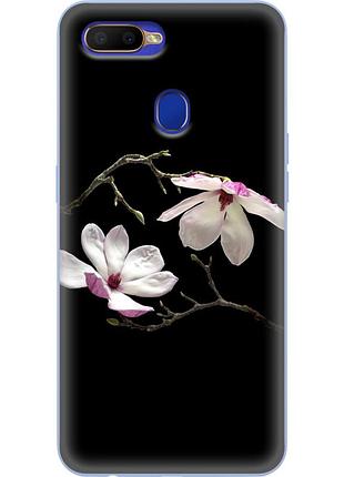 Чехол силиконовый с картинкой на oppo a12 (цветок, монголия)
