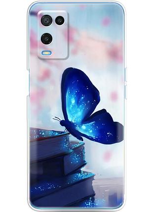 Чехол силиконовый с картинкой на oppo a54 (бабочка)