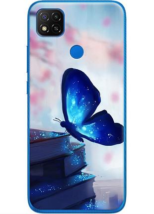 Чохол силіконовий з картинкою на xiaomi redmi 9c (метелик)
