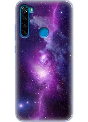 Чохол силіконовий з картинкою на xiaomi redmi note 8 (космос)