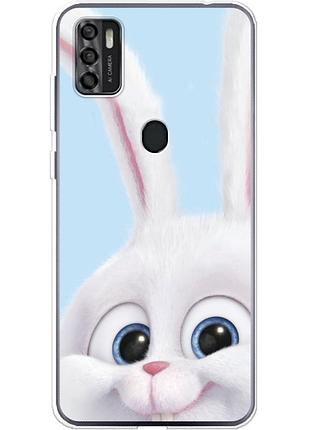 Чехол силиконовый с картинкой на zte blade a7s 2020 (кролик снежок)