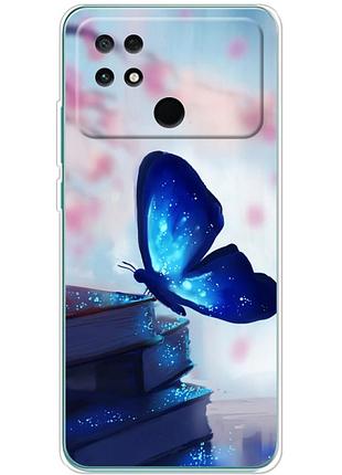 Чехол силиконовый с картинкой на xiaomi poco с40 (бабочка)