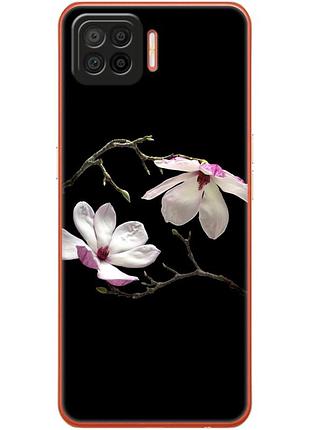 Чохол силіконовий з картинкою на oppo a73 (квітка, манголія)