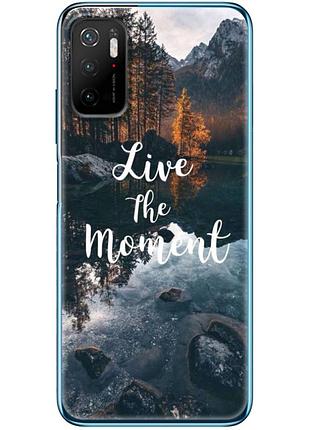 Чехол силиконовый с картинкой на xiaomi poco m3 pro (природа, озеро в горах)