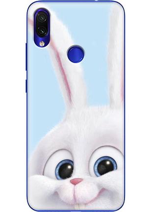 Чохол силіконовий з картинкою на xiaomi redmi note 7 (кролик сніжок)