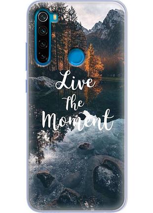 Чохол силіконовий з картинкою на xiaomi redmi note 8 (природа, озеро в горах)