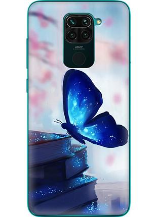 Чохол силіконовий з картинкою на xiaomi redmi note 9 (метелик)