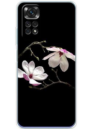 Чохол силіконовий з картинкою на xiaomi redmi note 11s (квітка, манголія)
