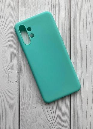 Силиконовый матовый чехол на samsung galaxy a13 4g бирюзовый